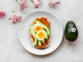Jammy Egg with Homemade California Avocado Romesco Sauce